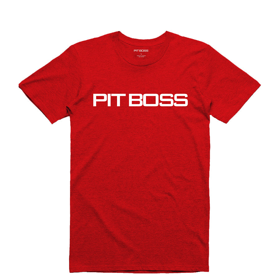 Pit Boss Men’s Red Heather Logo T-Shirt