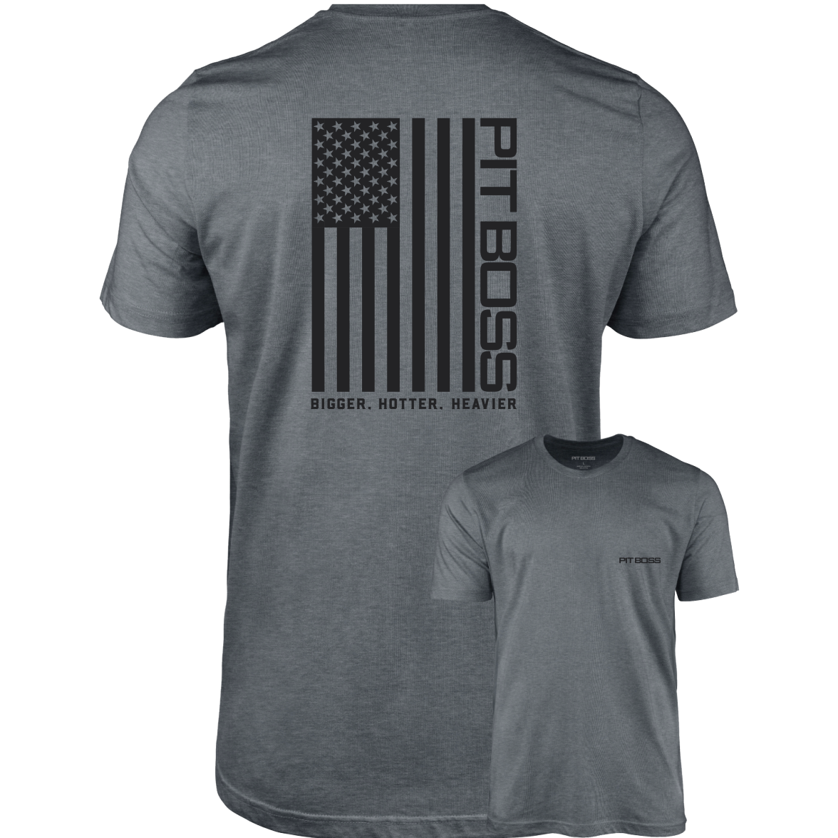 Pit Boss Vertical Flag Men’s T-Shirt - Titanium Heather Gray