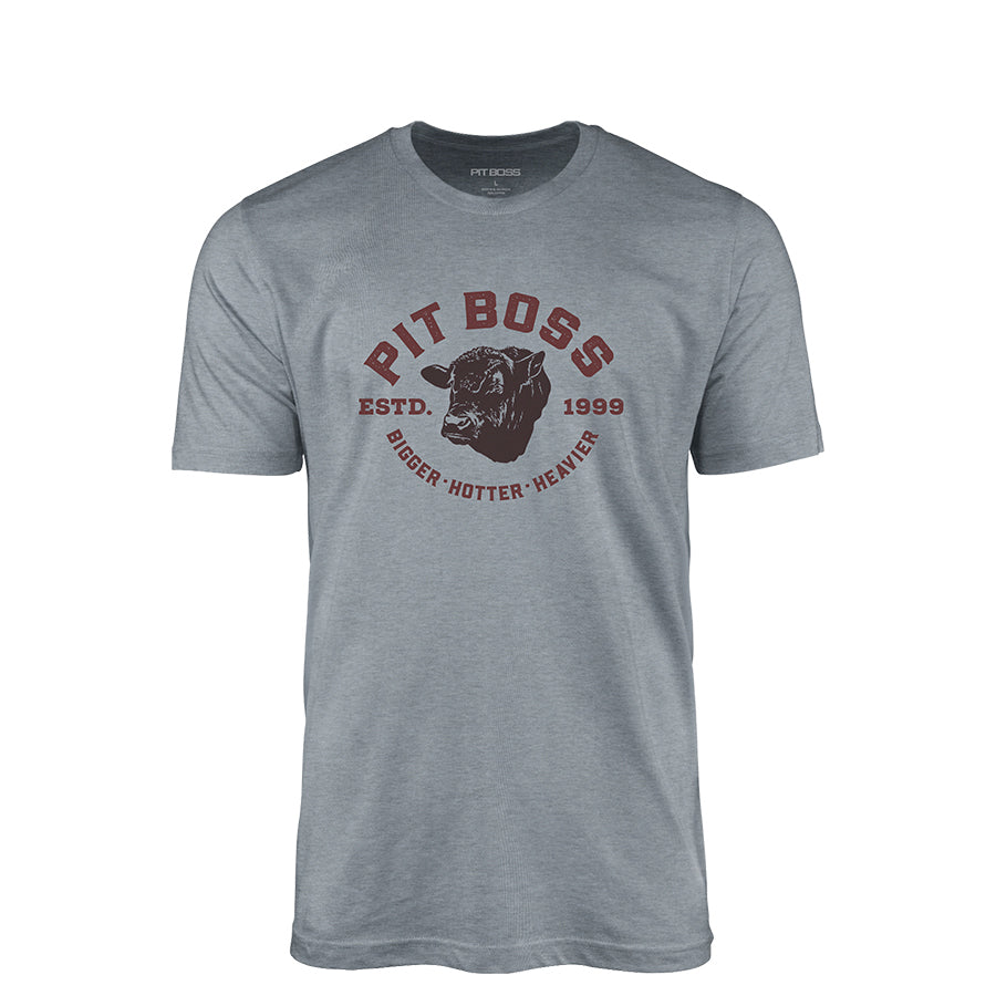 Pit Boss Angus American Men’s T-Shirt - Stone Heather
